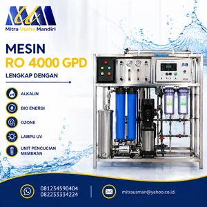 Mesin RO 4000 Gpd lengkap dengan alkalin plus bio energi plus ozone plus lampu UV dan unit pencucian membran