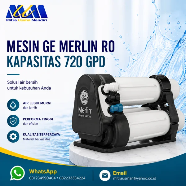 Mesin RO GE Merlin Kapasitas 720 GPD