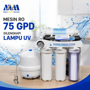 Mesin RO 75 GPD dilengkapi lampu UV