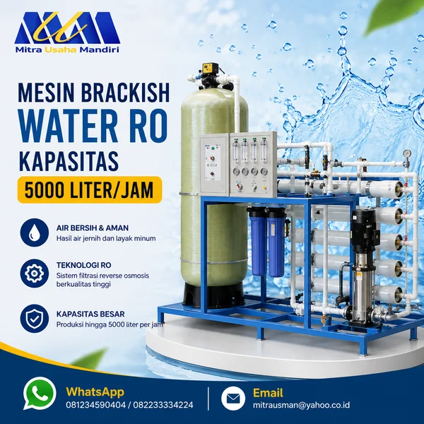 Mesin Brackish Water RO Kapasitas 5000 Liter per Jam