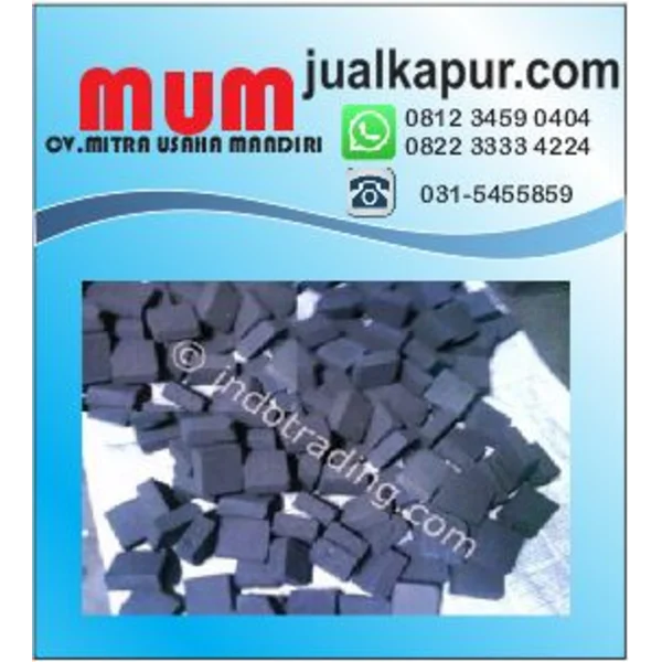 Briket Shisha Ukuran 25 X 25 X 15 Mm