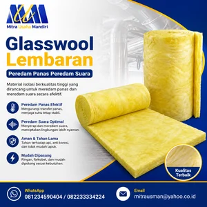 Glasswool lembaran peredam panas peredam suara