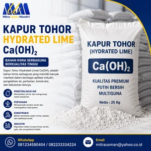 kapur tohor hydrated lime Ca(OH)2