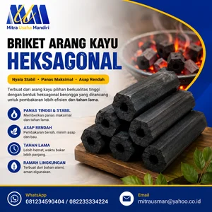 briket arang kayu heksa gonal