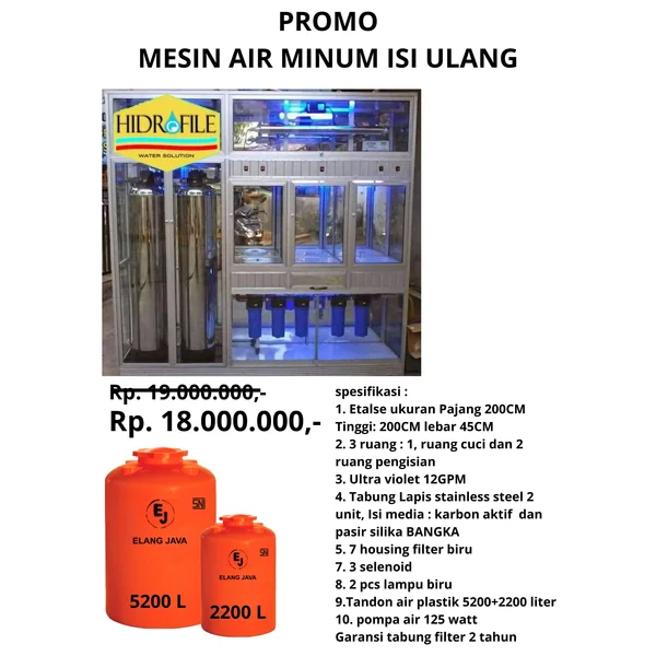 Mesin Air Minum Isi Ulang Paket Hemat Mesin Sterilisasi Minuman