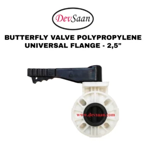 Butterfly Valve Polypropylene 2.5" Flange Universal Standard - 65 mm