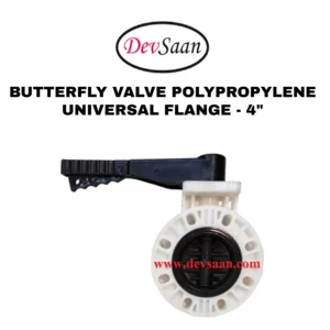 Butterfly Valve Polypropylene 4" Flange Universal Standard - 100 mm