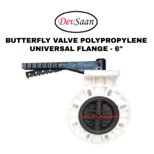 Butterfly Valve Polypropylene 6" Flange Universal Standard - 150 mm