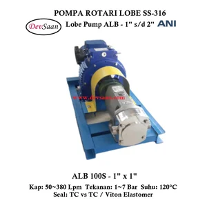 Rotary Lobe Pump ALB-100S Pompa Rotari Lobe Komplit Set