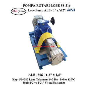 Rotary Lobe Pump ALB-150S Pompa Rotari Lobe Komplit Set