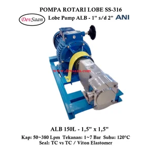 Rotary Lobe Pump ALB-150L Pompa Rotari Lobe Komplit Set