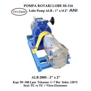 Rotary Lobe Pump ALB-200S Pompa Rotari Lobe Komplit Set