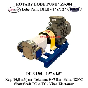 Rotary Lobe Pump DILB-150L Pompa Rotari Lobe Komplit Set