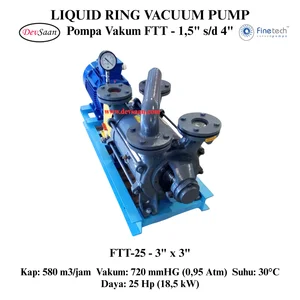 Pompa Vakum FTT-25 Two Stage Liquid Ring Vacuum Pump Komplit Set