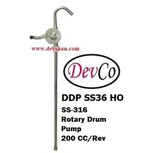SS-316L Rotary Hand Operated Drum Pump DDP SS36 HO - 1"