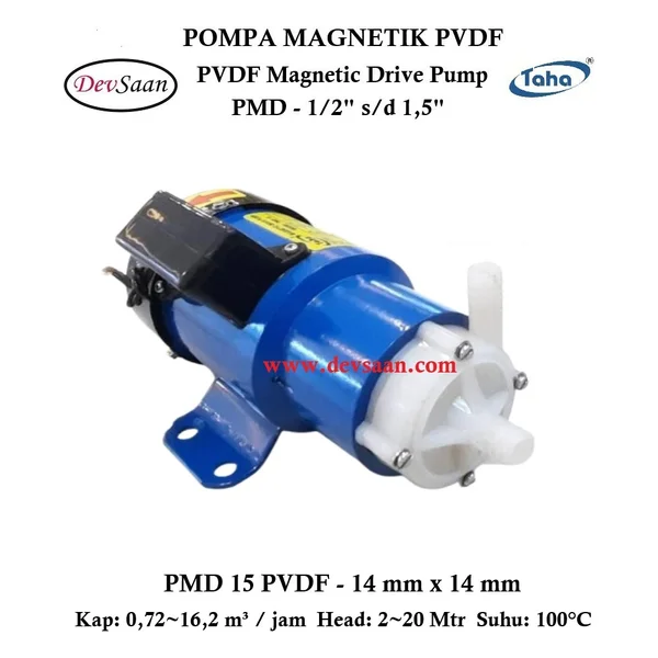PMD-15 PVDF - 14 x 14 - 15XVD1 - Pompa Magnetic 