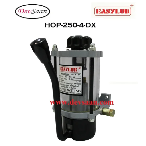 Lubrication Oil Pump HOP-250-4-DX - 250 ml. 4 cc 15 Bar