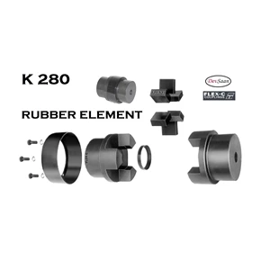 Cushion Pad Rubber Element K 280 Flex-C - Jaw Diameter 192 mm