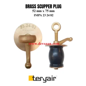 Brass Scupper plug 52 mm x 75 mm IMPA 23 24 82