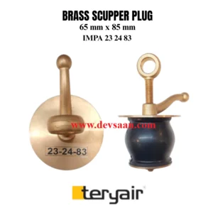 Brass Scupper plug 65 mm x 85 mm IMPA 23 24 83