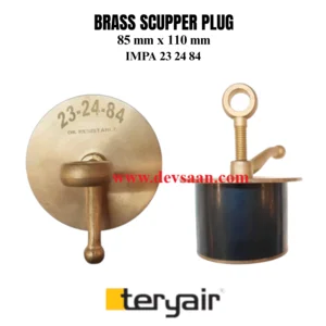 Brass Scupper plug 85 mm x 110 mm IMPA 23 24 84