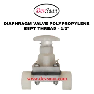 Diaphragm Valve PP 1/2" x 1/2" BSPT Thread - 15 mm Drat BSPT