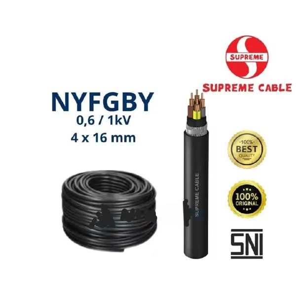 Kabel listrik supreme nyfgby ukuran 4x16 cm