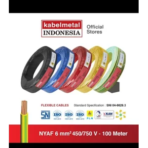 Kabel listrik kabel metal nyaf ukuran 1x6 cm