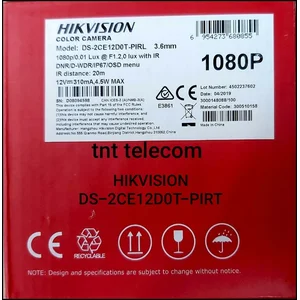 HIKVISION IP CAMERA  DS-2CE12DOT-PIRL 3.6mm PIR Visual Alarm Camera Outdoor 2MP