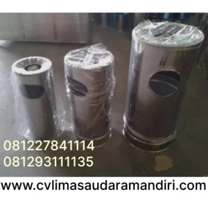 Standing Ashtray / Tempat Sampah Asbak Bulat Ukuran 30 x 65 cm Kualitas Premium