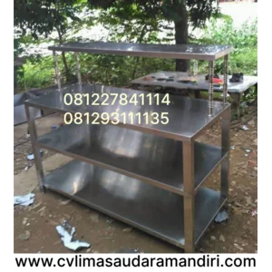 Meja Bahan Stainless Steel Kualitas Premium