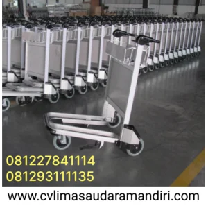 Trolley Bandara Bahan Alumunium & Stainless Steel Kualitas Premium