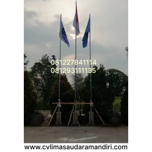 Tiang Bendera Bahan Stainless Steel Kualitas Premium