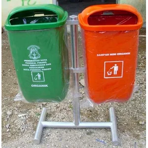 Tong Sampah Bahan Fiberglass & HDPE Plastik Kapasitas 50 Liter Kualitas Premium