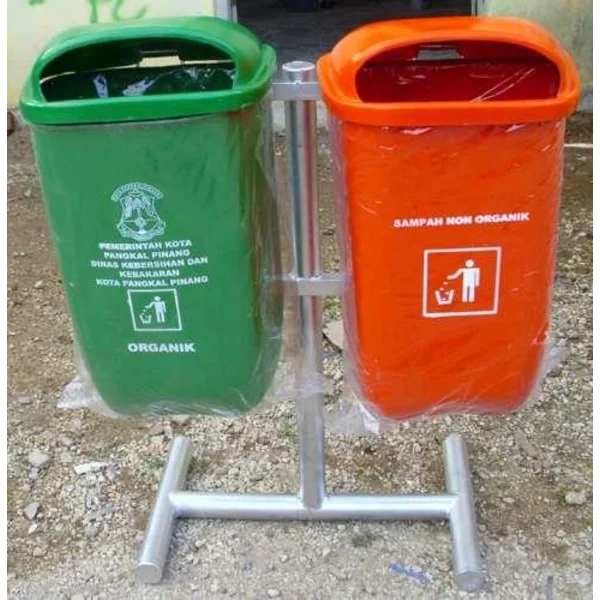 Tong Sampah Bahan Fiberglass & HDPE Plastik Kapasitas 50 Liter Kualitas Premium