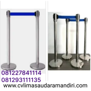 Tiang Antrian Bahan Stainless Kualitas Premium