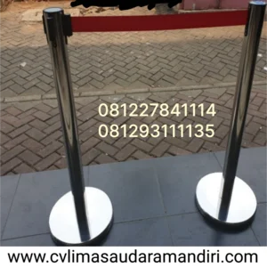 Tiang Antrian Bahan Stainless Kualitas Premium