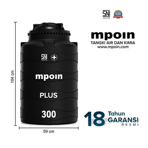 Mpoin Plus 300 Liter-Sni Tangki Air Tandon Air Toren Air Anti Pecah Anti Lumut Anti Bakteri Garansi 18 Tahun