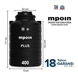 Tangki Air Mpoin Plus 400 L-Sni Tandon Air Toren Air Anti Pecah Anti Bakteri Anti Lumut Garansi 18 Tahun