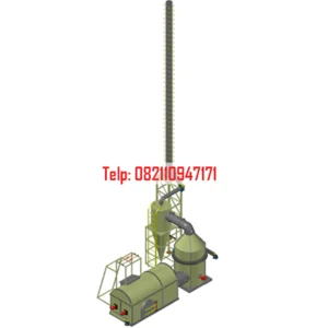 Mesin Incinerator Kapasitas 100 Kg/Proses Double Burner