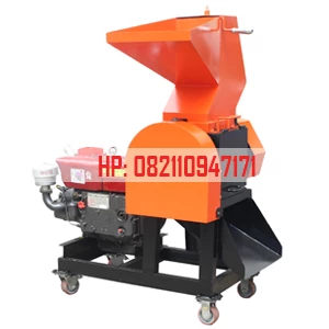 Thin Plastic Crusher Machine Capacity 50 Kg/H Diesel Motor 8 HP Thin Plastic Shredder