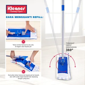 Kleaner Alat Pel Lantai 1 Pcs Microfiber Flat Mop Pembersih Lantai