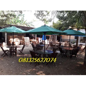Meja kursi payung taman outdoor