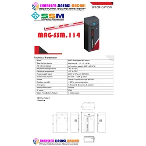 Sistem Akses Kontrol Barrier Gate Magnetic Servo MAG-SSM 114