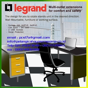 Multi-outlet extension 16A 4x2P+E 6x2P+E Desk table furniture office sockets outlet