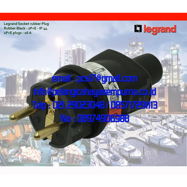 Steker karet IP44 male plug