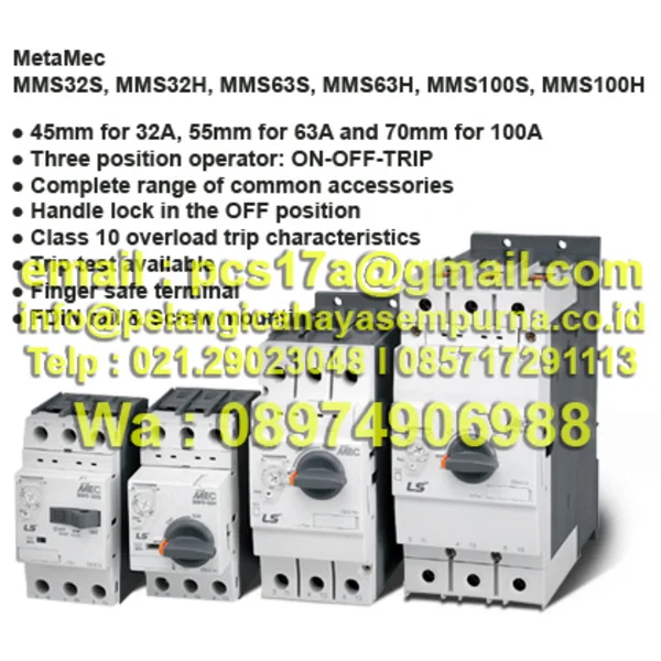 Metasol Manual Motor Starter 32 up to 100A and 100kA