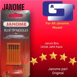 Jarum mesin jahit janome - jarum biru jahit Kaos - Janome blutip needle