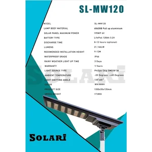 Lampu tenaga surya all in one solari 120 watt