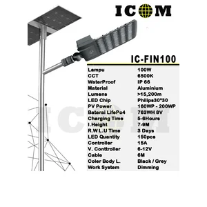 Lampu tenaga surya tio icom ic-fin 100 watt